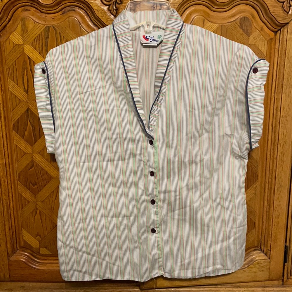 Vintage Striped Button Up - image 1